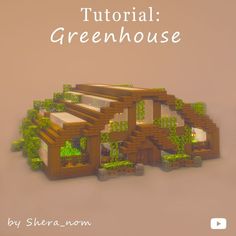 an image of a green house made out of blocks