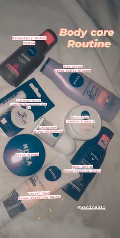 Nivea Body Care Products, Nivea Skincare Routine, Haircare Routine Indonesia, Hair Care Routine Indonesia, Bodycare Routines, Nivea Skin Care Products, Nivea Skincare, Night Care Routine, Cushion Makeup