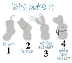 an image of how to make socks for rabbits