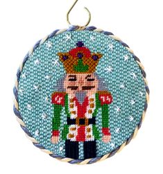 Nutcracker needlepoint ornament kit Nutcracker Needlepoint, Funny Needlepoint, Nut Crackers, Needlepoint Christmas Ornaments, Modern Christmas Ornaments, Decorative Stitches, Needlepoint Ornaments, Needlepoint Christmas, Needlepoint Designs