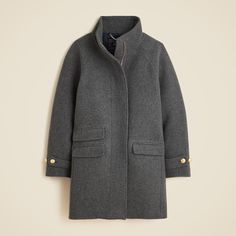 Petite Toscana coat in Italian stadium-cloth wool blend Jcrew City Coat, Wool Coats For Women, Suit Guide, Gray Wool Coat, Wool Winter Coat, Wool Coats, Winter Capsule Wardrobe, Wool Coat Women, Petite Coat