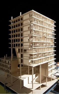 a model of a building with multiple levels