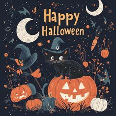 Dark Cat Halloween Halloween Art in Scalable Vector Format Halloween Promotions, Halloween Events, Thanksgiving Images, Website Graphics, Promotional Materials, Halloween Black Cat, Vampire Art, Cat Clipart, Black Cat Art