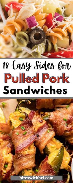 different types of pulled pork sandwiches with text overlay