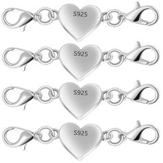 three hearts are shown with the same price tag on each one chain, as well as two