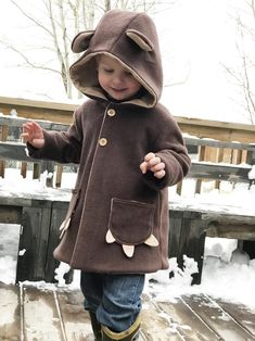 Hooded Jacket Pattern, Bear Jacket, Baby Boy Jackets, Toddler Jacket, Bunny And Bear, Jacket Pattern Sewing, Baby Jacket, Reversible Jacket, Dog Jacket