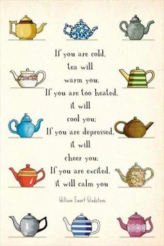 an image of some teapots with words on them