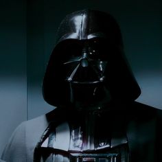 a darth vader helmet is shown in the dark