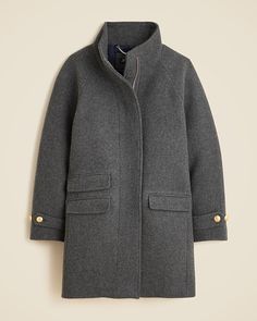 Toscana coat in Italian stadium-cloth wool blend Wool Coats For Women, Suit Guide, Leggings Outfit Winter, Gray Wool Coat, Gray Coat, How To Wear Leggings, Wool Winter Coat, Coat Trends, Preppy Fall