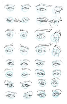 the steps to draw an eye