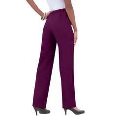 Our best-selling, 1 customer favorite year after year, this is the ultimate Roaman's essential. The stretch waistband stays put and moves when you do, every way you do—so you can feel confident your look will always be on point. Made in an easy-care, easy-wear fabric that's both comfy and stylish, it can be worn an endless number of ways. Sits above the natural waist. Classic Bottoms With Elastic Waistband And 5-inch Inseam, Classic Bottoms With 5-inch Inseam And Elastic Waistband, Classic Solid Bottoms With Comfort Waistband, Classic Bottoms With Elastic Waistband And 4-way Stretch, Classic Pull-on Bottoms With 5-inch Inseam, Classic Stretch Pants With Comfort Waistband, Classic Stretch Bottoms With Comfort Waistband, Outfit Looks, Plus Size Petite