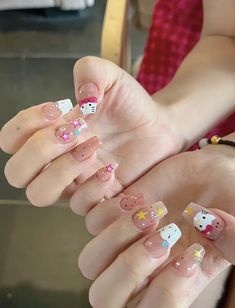 Unique Nail Art, Spring Nail Designs, Nice Nails, Summery Nails