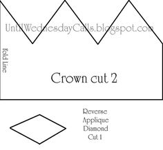 the crown cut is shown in black and white, with an arrow pointing to it