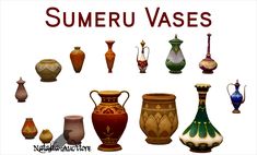 there are many different vases on this page to describe what is in each one