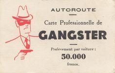 an advertisement for a film called gangster with a drawing of a man in a hat and tie