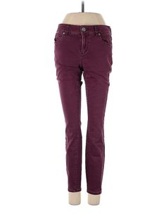 Ann Taylor LOFT Jeans Size: 0 Burgundy Bottoms - used. 57% COTTON, 40% RAYON, 3% SPANDEX, Colored Wash, Color Block, Cropped, Mid/Reg Rise | Ann Taylor LOFT Jeans - Mid/Reg Rise: Burgundy Bottoms - Size 0 Burgundy Jeans, Ann Taylor Loft, Ann Taylor, Color Block, Womens Bottoms, Jeans Size, Women Handbags, Loft, Spandex