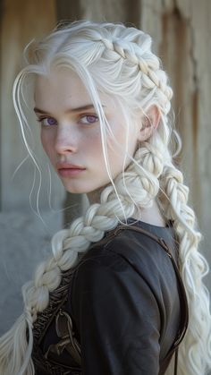 Long White Hair, Targaryen Aesthetic, Gra O Tron, Cute Box Braids Hairstyles, Weft Hair Extensions, Hair Reference, Curly Hair Tips, Hair Weft, 인물 사진