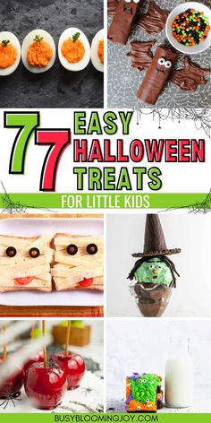 seven easy halloween treats for little kids that are fun to make and have on hand