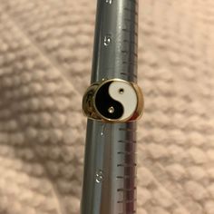 Currently: Trending!! This Is The Perfect Gift, It��’s Brand New And Never Been Worn- It Will Come In A Small Gift Box Or Jewelry Dust Bag Depending On What I Have On Stock @ Time Of Sale! Will Ship Within 1-2 Business Days From A Smoke Free Home. Yin Yang Ring, 2 Rings, Small Gift Boxes, Ring Color, Small Gift, White Enamel, Yin Yang, Womens Jewelry Rings, Dust Bag