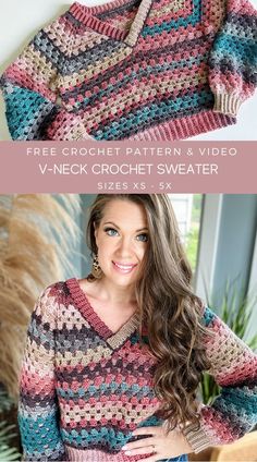 the free crochet sweater pattern and video