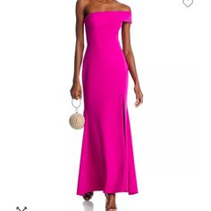 Gorgeous For Spring/ Summer Formal Event. Fuchsia One Shoulder Polyester/Spandex Evening Gown! Stunning On! My Height Is 5’8” For Reference On The Length, Waist 28. Worn Only 1 Time For A Couple Of Hours So Basically Brand New! Msrp; $400 Fitted Pink Full-length Maxi Dress, Pink Fitted Full-length Maxi Dress, Fitted Full Length Pink Maxi Dress, Pink Fitted Floor-length Maxi Dress, Pink Fitted Maxi Evening Dress, Pink Fitted Maxi Length Evening Dress, Chic Full Length Pink Dresses, Pink Fitted Full-length Evening Dress, Pink Fitted Evening Dress For Formal Occasions