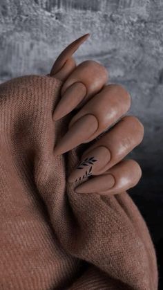 Brown Acrylic Nails, February Nails, Art 2024, Nude Nail Designs, Colorful Nails, Almond Acrylic Nails