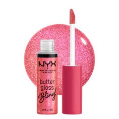 Nyx Butter Gloss, Butter Gloss, Glossier Lip Gloss, Metallic Lips, Shiny Lips, Gloss Labial, Favorite Makeup Products, Perfect Lips, Glossy Lips