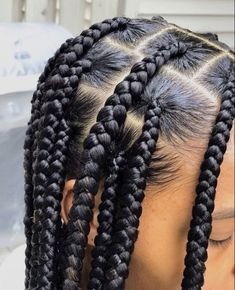 Jumbo Knotless Box Braids, Thick Braids, Braids Inspiration, Jumbo Knotless, Chunky Braids, Big Box Braids, Jumbo Box Braids