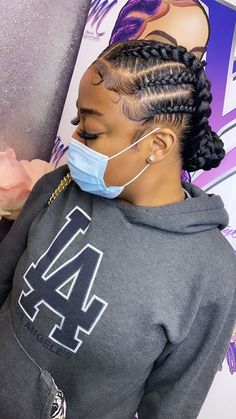 𝓸𝔂𝓲𝓷𝓹𝓸𝓼𝓽𝓮𝓭𝓽𝓱𝓪𝓽𝓽 💜✨ Knot Less Braids, Braids And Twist, Smoothing Hair, Feed In Braids Hairstyles, Box Braids Hairstyles For Black Women, Braided Cornrow Hairstyles, Stitch Braids, Hair Curling, Twist Braid Hairstyles