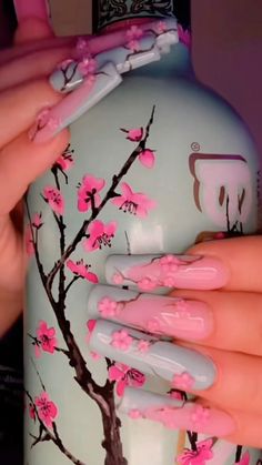 #nails #art #flowers Nails Art Flowers, Quinceanera Nails, Gothic Nails, Nail Room, Y2k Nails, Hello Kitty Nails, Pretty Gel Nails