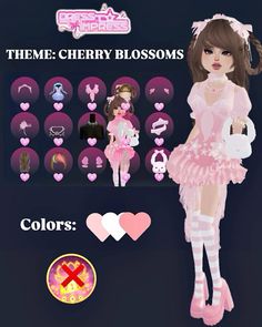 Dti Cute Outfits Non Vip, Cherry Blossom Dress To Impress Outfit, Dti Cherry Blossoms Free, Dti Theme Cherry Blossoms, Cherry Blossom Dti Outfit, Dti Theme Outfits Non Vip, Dti Outfits Not Vip, Dress To Impress Cherry Blossoms Theme, Cherry Blossoms Dti Outfit