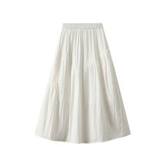 Introducing our latest summer essential: the Pleated A-line Skirt! Crafted from a luxurious cotton blend, this skirt is designed to keep you cool and comfortable all season long. Its high waist and slimming silhouette accentuate your curves while providing a flattering fit. Perfect for any casual occasion, whether you're strolling through the park or meeting friends for brunch. With its mid-length style, this skirt is versatile enough to pair with anything from a simple tee to a chic blouse. Available in one size, with the main fabric consisting of 95% cotton for ultimate softness and breathability. Elevate your wardrobe with our effortlessly stylish Pleated A-line Skirt today! Fabric name: cotton blend Skirt type: A-line skirt Main fabric composition: cotton size: one size Main fabric ing Relaxed Cotton Midi Skirt, White Relaxed Cotton Mini Skirt, Chic Flowy Cotton Mini Skirt, Cotton Tiered Mini Skirt With Lining, Casual A-line Voluminous Skirt, Summer Cotton Pleated Skirt, Relaxed Fit, Cotton Summer Pleated Skirt, Cotton Pleated Midi Skirt, Cotton Gathered Skirt Bottoms