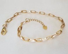 Thick Oval Link 14K Solid Gold Italian Chain Link Bracelet | Etsy Gold Oval Bracelet With Adjustable Chain, Oval Gold Chain Bracelet Gift, Gold Oval Chain Bracelet For Gift, Gold Chain Bracelet With Oval Shape As A Gift, Oval Gold Chain Bracelet As Gift, Gold Oval Chain Bracelet With Adjustable Chain, Oval Gold Bracelet With Gold Chain As Gift, Oval Gold Bracelet As Gift, Oval Chain Bracelet With Adjustable Chain As Gift