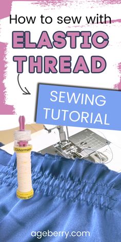 sewing tutorial on stretch thread for sewing Colorful Hairstyles, Beginner Sewing Patterns, Sewing Machine Basics, Sewing Easy Diy, Sewing Projects Clothes, Sewing Elastic, Sewing Tutorials Free