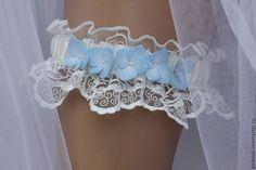 Blue Garter Wedding, Whimsical Wedding Flowers, Blue Bridal Garter, Lace Wedding Garter Set, Bride Garter, Wedding Garter Blue, Lace Garter Set, Lingerie Design, Garter Wedding