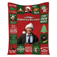 Collectibles National Lampoon's Christmas Vacation Movie Holiday Bedding Super Soft Micro Raschel Throw Features: SOFT PLUSH & SUPER COZY: Parents and kids feel cozy and wrapped up in this soft plush Micro Raschel throw featuring illustrations from the movie. The cozy material keeps kids warm and comfy as they up for rest or relaxation. NATIONAL LAMPOON'S CHRISTMAS VACATION DESIGN: Picture a National Lampoon's Christmas Vacation Throw that's so , it's practically a sleigh for two! Like holiday l National Lampoons Christmas Vacation Movie, Holiday Bedding, Holiday Bed, Christmas Vacation Movie, Vacation Movie, National Lampoon's Christmas Vacation, Griswold Christmas, Clark Griswold, Fall Blanket