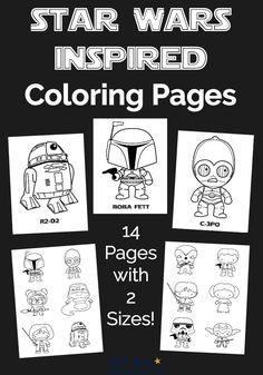 star wars inspired coloring pages for kids to color and print with the text,'star wars