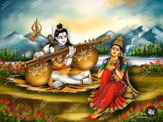 Rudra Veena, Shiv Images, Hara Hara, Krishna Avatar, Ganesh Art Paintings, God Artwork, Durga Painting, Pictures Of Shiva