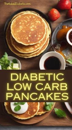 Easy Low Carb pancake recipe for diabetics. Vegetables For Diabetics Type 2, Breakfast Idea For Diabetics, Low Carbs For Diabetics, Diebitic Meals Breakfast, Pancakes For Diabetics, Pancake Recipe For Diabetics, Diabete Recipes For Breakfast Easy, Breakfast For Diabetics Mornings, Low Carb Snacks For Diabetics