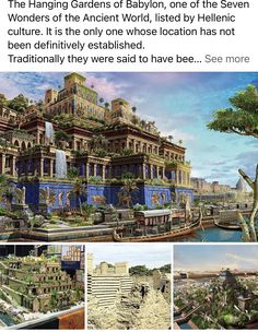 an advertisement for the garden of babylon, one of the seven wonders of the ancient world