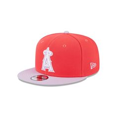 Ensure your Los Angeles Angels spirit is on full display and jam-packed with vibrance when you sport this Basic Two-Tone 9FIFTY hat from New Era. It features a helpful snapback closure for a fully customizable fit and a structured construction with a high crown for a classic flat bill aesthetic. Distinct Los Angeles Angels embroidery on the front panels and spring-inspired colorway keep your fandom at the forefront of any outfit.Ensure your Los Angeles Angels spirit is on full display and jam-pa Pink Hats For Spring Sports Events, Pink Snapback Hat For Sports In Spring, Pink Snapback Hat For Spring Sports, Pink Flat Bill Snapback Hat For Sports, Pink Flat Bill Sports Hat, Multicolor Flat Bill Snapback Hat For Sports, Pink Snapback Hat For Sports, Affordable Red Hip Hop Snapback Hat, Red Flat Brim Snapback Hat For Fan Merchandise