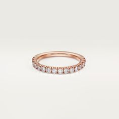 Cartier - Étincelle de Cartier wedding band - Ring Woman Pink gold/Diamond - Etincelle de Cartier wedding band, rose gold (750/1000), set with 16 brilliant-cut diamonds totaling 0.51 carat. Width 2.6 mm (for size 52). Please note that the carat weight, number of stones and product dimensions will vary based on the size of the creation you order. For detailed information please contact us. Cartier Wedding Band, Cartier Wedding Bands, Band Rings Women, Rose Gold Wedding Bands, Gold Set, Brilliant Cut Diamond, Pink Gold, Wedding Ring Bands, Band Ring