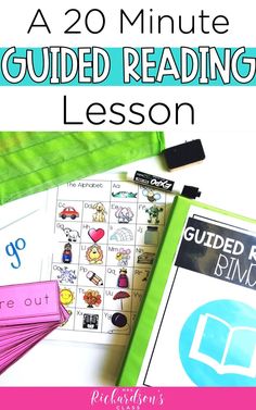 the guided reading lesson for kids with text overlay that reads,'a 20 minute guided