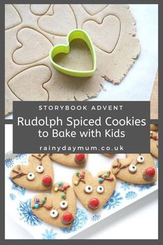 the storybook is about rudolph spiced cookies to bake with kids and they will love it