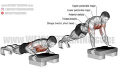 an image of a man doing push ups with the words upper and lower body workout