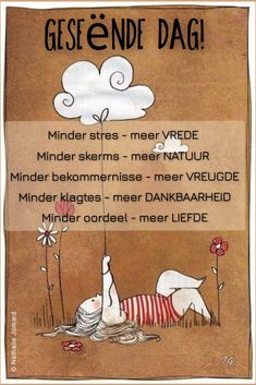 a poster with the words geseende dag on it