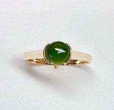 Etsy Jewelry Rings, Vintage Oval Engagement Rings, Jade Jewellery, Engagement Ring Round Cut, Delicate Gold Ring, Green Gemstone Ring, Earthy Jewelry, Engagement Ring Round, Peacock Bird