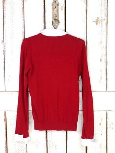 "90s dark red cable knit sweater shirt/white shirt sweater/red pullover sweater/minimalist Features... -dark red cable knit -white cotton shirt accents -easy to wear pullover style -have the shirt look without the bulkiness -East 5th Measurements...taken flat -marked size: large -bust: 20\" -length: 24\" -sleeve: 26\" Condition... -great vintage condition -minor fading/pilling TAA727" Red Crew Neck Cotton Cardigan, Red Cotton Crew Neck Cardigan, Red Long Sleeve Sweater For Work, Classic Red Long Sleeve Sweater, Classic Red Crew Neck Cardigan, Red Crew Neck Classic Cardigan, Red Cable Knit Crew Neck Top, Red Cotton Cable Knit Sweater, Red Cable Knit Cotton Sweater