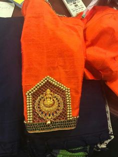 Orange Blouse Designs, Blouse Designs Pattern, Designer Saree Blouses, Women Looks, Blouse Embroidery, New Blouse Designs, Sari Blouse Designs, Wedding Blouse Designs