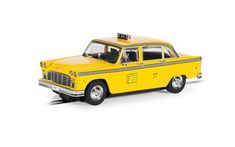 a yellow taxi cab on a white background